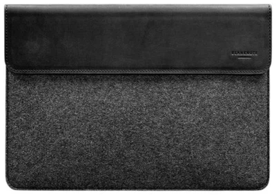 Чехол-конверт BlankNote для MacBook 14″ кожа + фетр черный Crazy Horse 52084