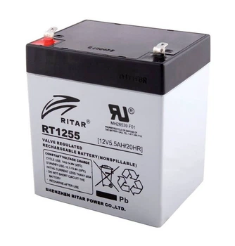 Акумуляторна батарея AGM RITAR RT1255, Gray Case, 12V 5.5Ah ( 90 х 70 х 101 (107) ) Q10 (UG-8215)