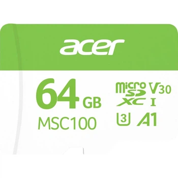 Карта памяти microSD 64Gb Acer MSC100 /U3/V30/A1/C10 (BL.9BWWA.336)