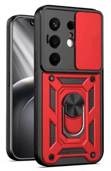 Чехол Camshield c кольцом-подставкой на Tecno Camon 50 (CN5) / red