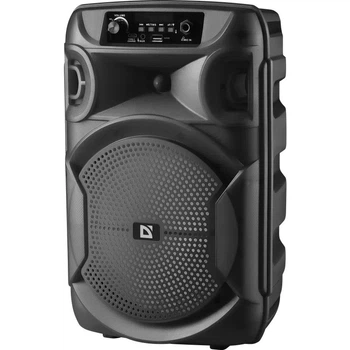 Портативная Bluetooth-колонка Defender Boomer 12 15 Вт FM-радио, USB, AUX, LED-подсветка Черная (65412)