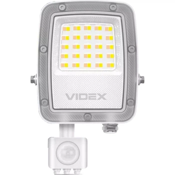Светодиодный прожектор Videx F5 20W с датчиком движения и освещенности White (VL-F5-020CW-S) [174694]