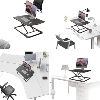 Регульований стоячий стіл ECOLUS ErgodeSK, підставка для ноутбука з регульованою висотою, робоча станція LST04BK
