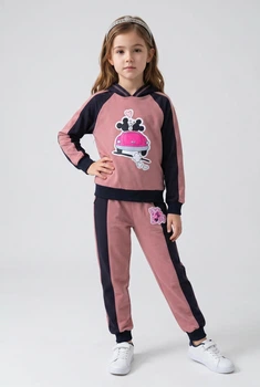 Костюм детский толстовка и штаны, Me&You SmileTime, лиловый с синим рост 104 (OX3-08-1)