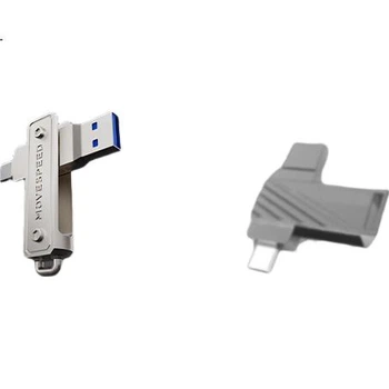 Флеш-накопитель MOVE SPEED 128 ГБ с двойным интерфейсом Type-C/USB 3.2 для использования с телефонами и компьютерами, высокоскоростной накопитель большой емкости для расширения памяти телефона, для бизнеса, офиса и учебы. Lingji Ultra