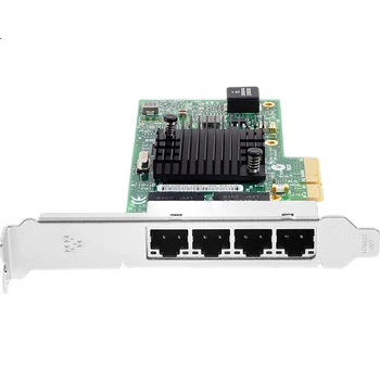 FLYBISH KY-350 Оновлена мережева карта PCIe X4 Gigabit з чотирма портами для сервера, мережевий адаптер для промислової камери машинного зору, чіп Intel I350AM4