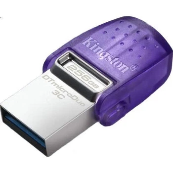 Флеш-накопитель Kingston 256 ГБ Type-C USB3.2 Gen1 большой емкости для телефонов и компьютеров, модель DTDUO3CG3, двойной интерфейс, скорость чтения 200 МБ/с, совместим с флеш-накопителями Android и Apple.