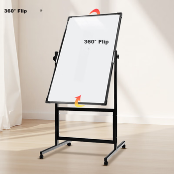 QIFU 60x90 см Чорна підставка для білої дошки Двостороння магнітна дошка для запису Мобільна дошка Офісна дитяча дошка для домашнього навчання Дошка для малювання Стирана вертикальна дошка для зустрічей