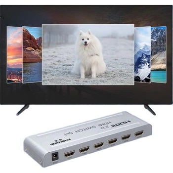 Відеокомп'ютер ZHENWEI HDMI 2.0 5-в-1 з виходом 4K60Hz для настільних ПК, ноутбуків, телеприставок, перемикання дисплеїв