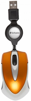 Mysz Verbatim Go Mini Optical Travel Mouse USB Orange (49023)