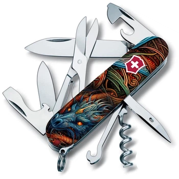 Нож Victorinox Climber Zodiac Дракон Orange/Blue (1049-Vx13703_Z3260p)