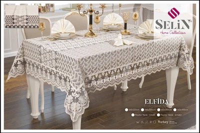 Скатертина Selin 120115546 350х160 см Кремовий