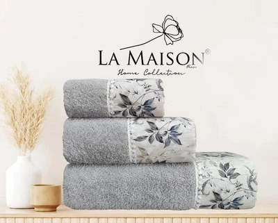 Набір рушників Maison 120117016 30х50 см, 50х90 см, 70х140 см Махра Сірий