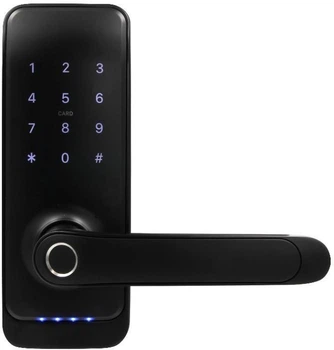Klamka elektroniczna z kontrolerem dostępu Eura ELH-01H4 Czarna (5905548278742)