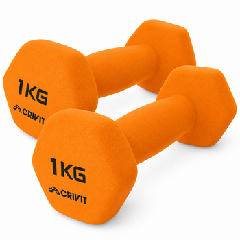 Гантелі вінілові Crivit 2 x 1 кг Orange (R4835131820250)
