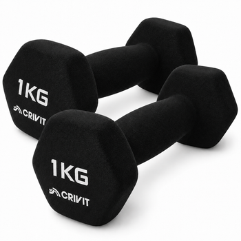 Гантелі вінілові Crivit 2 x 1 кг Black (R4836131820250)