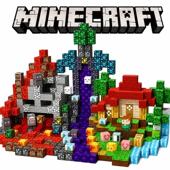 Магнитный конструктор Minecraft 150 шт по игре Майнкрафт Magnetic Крепость Mk001022
