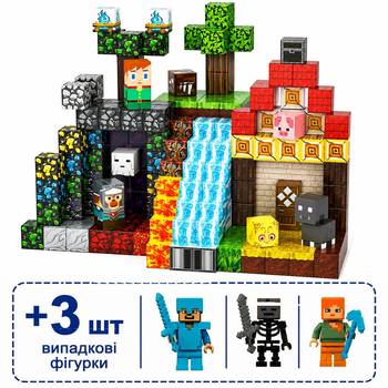 Магнітний конструктор Minecraft 100 шт по грі Майнкрафт Фортеця Mk001022.1