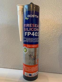 Огнестойкий силиконовый герметик Bostik FP402 300 мл белый / ящик 12 штук