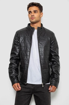 Куртка мужская однотонная экокожа черный 214R810-5 AGER 2XL