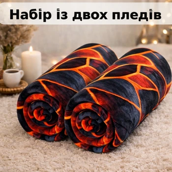 Пледы флисовые велсофт 150x200 см мультиколорный набор из двух штук