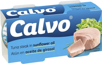 Тунец Calvo в подсолнечном масле 80 г х 2 шт (8410090093462)