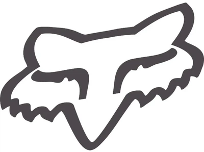Наклейка Fox Head Charcoal 2", 5 см по диагонали