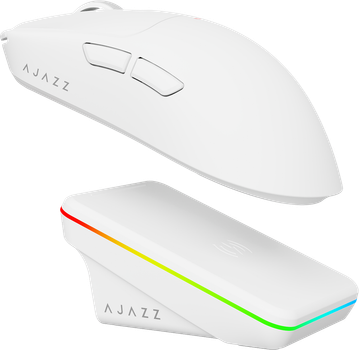 Мышь Ajazz AJ200P Wireless/Bluetooth/USB White (AJ200P-NL-AI-MC-W)