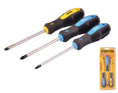 Комплект викруток MASTER TOOL 3 предмети PH1x100, 2x100, SL5x100 (40-1504)