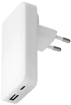 Зарядний пристрій dbramante1928 re-charge Pro Slim USB-C 65W + USB-A 30W GaN White (CHSLEUWH7200)