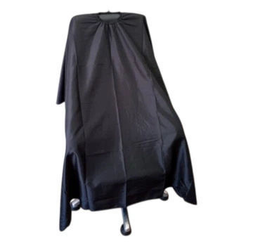 Парикмахерский пеньюар ProLine CP18639 черный плотный на крючках 145х160 см