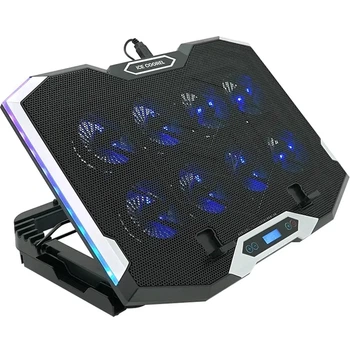 Підставка для ноутбука Ice Coorel K10 10-17" RGB Black (YT35671)