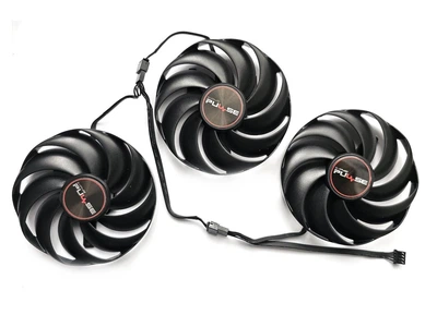 Вентилятор кулер для видеокарты Sapphire RX 6800 XT PULSE (orgnl) 87 мм FirstD FDC10H12D9-C (FD9015U12S) комплект 3 шт (№485)