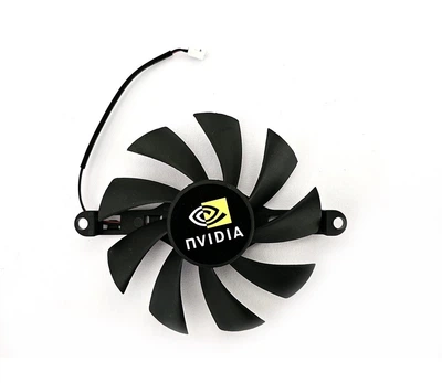Вентилятор кулер для видеокарты HUANANZHI GT 730 740 1030 GTX 750 Ti 1050 Ti RX 550 560 75 мм 2-pin (№567)