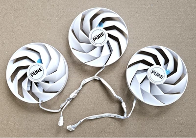 Вентилятор кулер для видеокарты Sapphire RX 7700 XT RX 7800 XT PURE (orgnl) 95 мм FirstD FD10015M12D комплект 3 шт (№555)