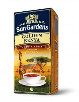 Чай чорний "Gold Kenya" 25 пакетів в конверті, Sun Gardens