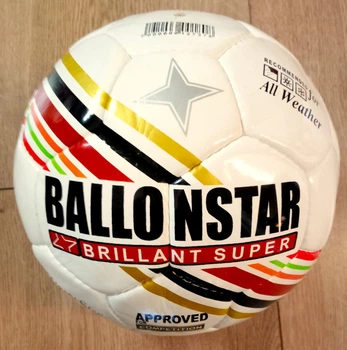 М'яч футбольний BALLONSTAR-15 BRILLANT SUPER, біло-чорно-червоний