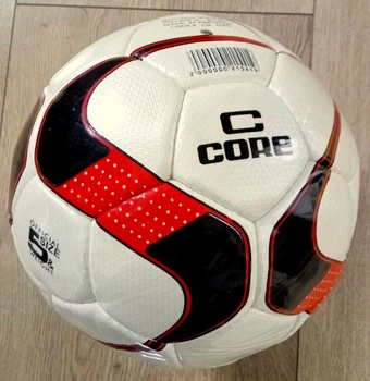 М'яч футбольний CORE-25 DIAMOND, біло-чорно-червоний