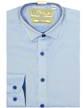 Дитяча сорочка для хлопчика Княжич 128-134/31 см Блакитний Corse 22 slim