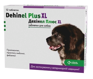 Дехинел Плюс XL KRKA 12 таб/упаковка