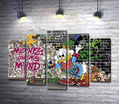Модульная картина Скрудж-бомбер: Money on my mind 130x88 см Модуль №4 (006265)