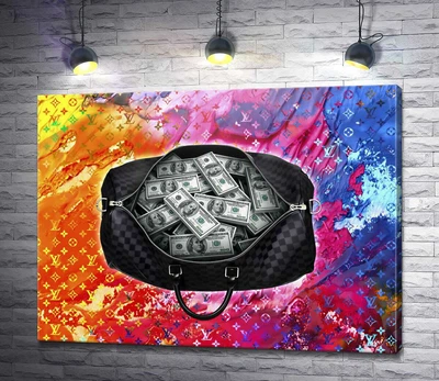 Картина Сумка с деньгами 100x76 см Модуль №1 (006290)