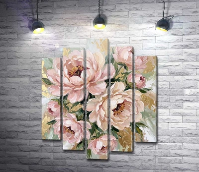 Модульная картина Композиция из пионов 100x125 см Модуль №4 (006316)