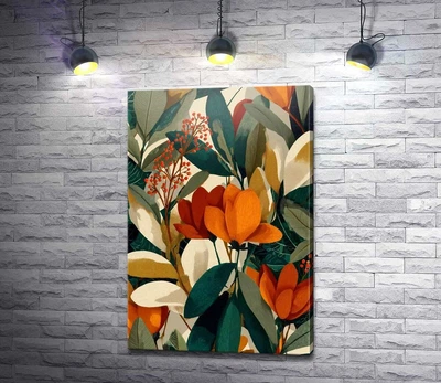 Картина Осенние цветы 40x60 см Модуль №1 (006262)