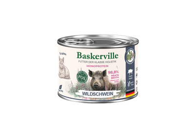Консервированный корм Baskerville Дикий кабан влажный корм для взрослых кошек 200 г (4262548450785)