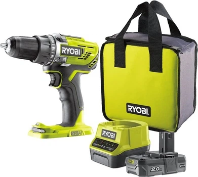Дриль-шуруповерт RYOBI ONE+ з акумулятором 2 Аг (R18DD3-120S)