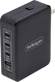Ładowarka StarTech 3114GCU-WALL-CHARGER 3xUSB-C + USB-A 140W GaN PD 3.1 (3114GCU-WALL-CHARGER)
