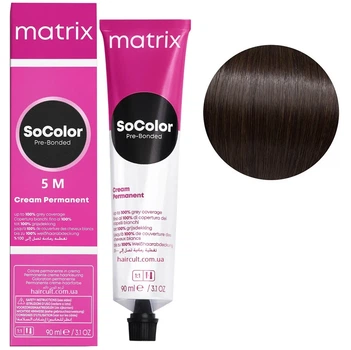 Крем-фарба для волосся MATRIX SoColor Pre-Bonded 5M світлий шатен мокка 90 мл