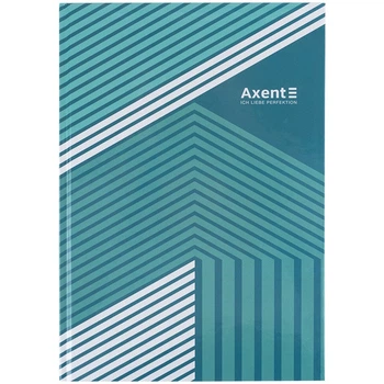 Книга канц. тв.обкл. А4 96арк. # офс. AXENT Lines, зелена /8422-582-A/