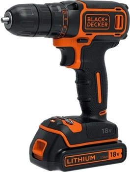 Дриль-шуруповерт Black+Decker 18 В з акумулятором 1.5 Аг (BDCDC18-QW)